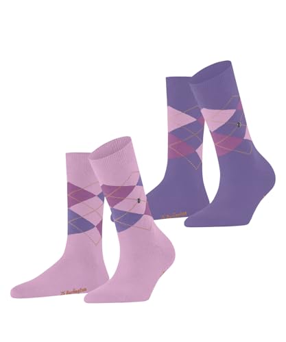 burlington-everyday-argyle-chaussettes-femme-2-paires-rose-berry-pool-8394-36-41 image 6
