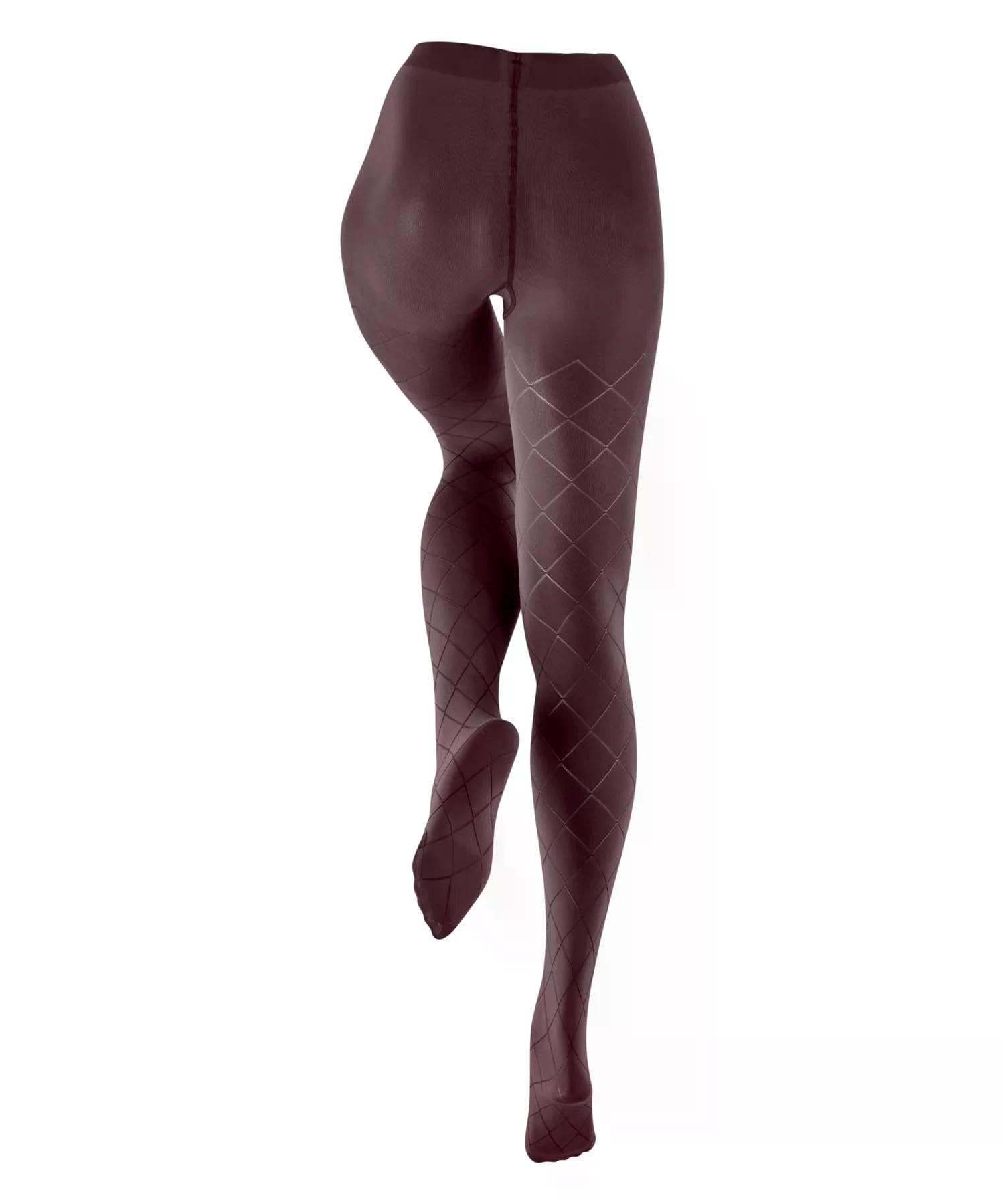 burlington-check-couture-collants-femme-opaque-rouge-claret-8375-40-42 image 2