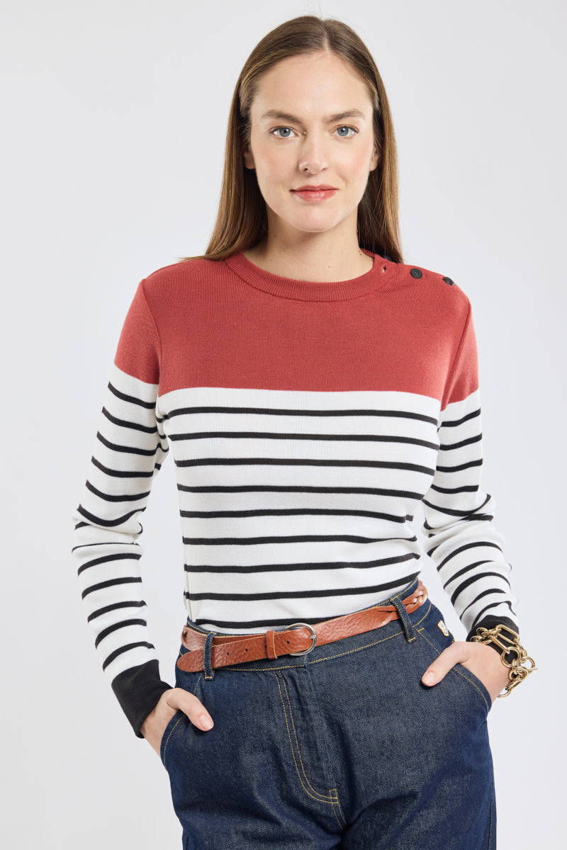 armor-lux-pull-marin-coudi-res-laine-femme image 2