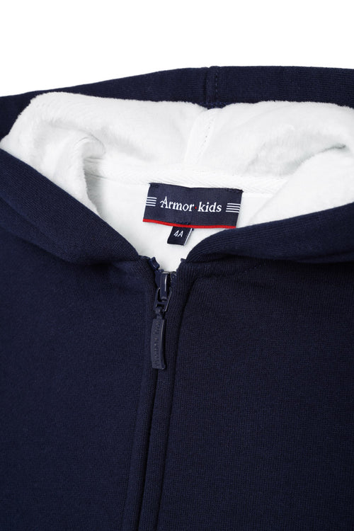 armor-lux-sweat-enfant-capuche-zipp-coton image 4