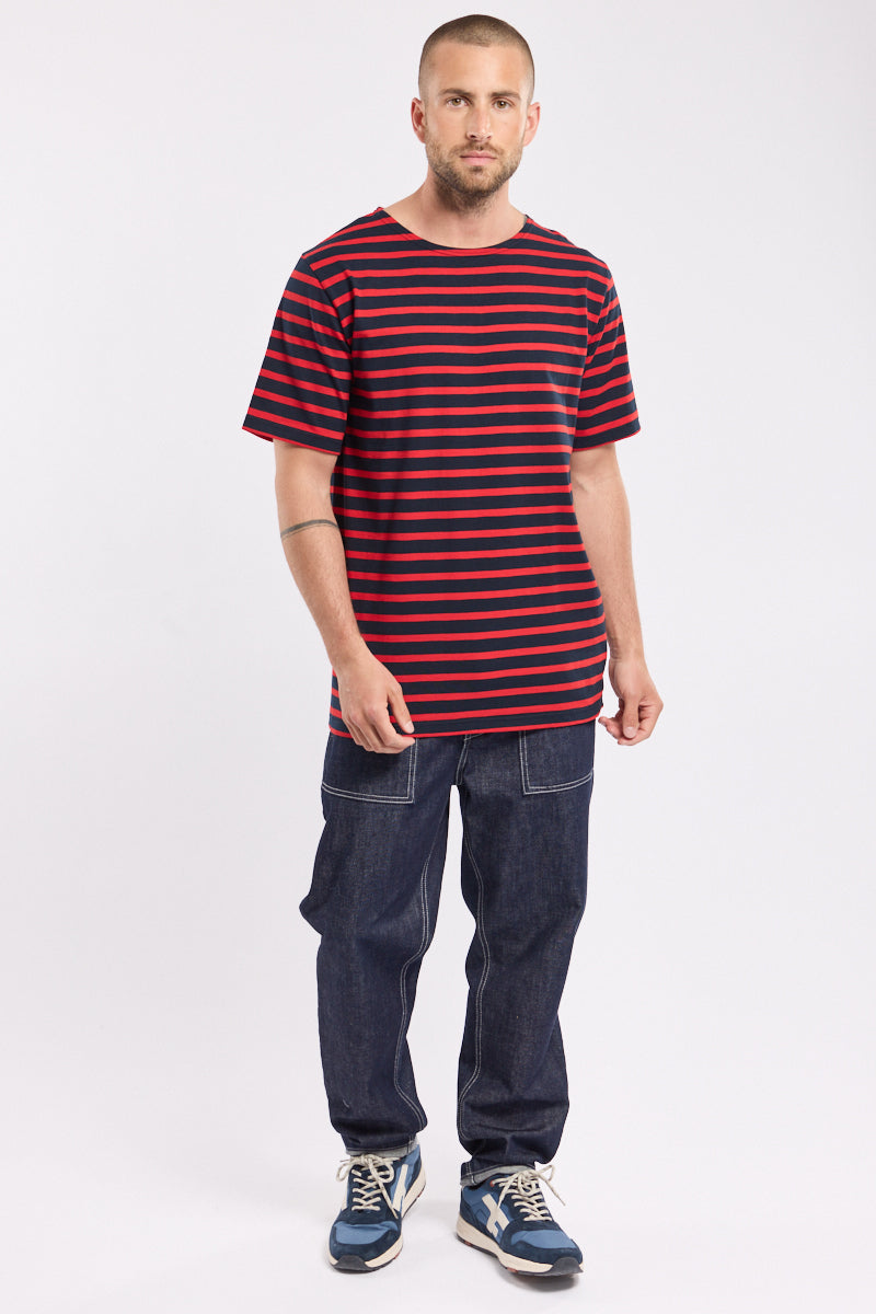 armor-lux-marini-re-homme-manches-courtes-coton-lourd-col-rond-2 image 2