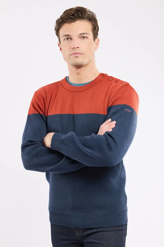 armor-lux-pull-marin-bi-color-homme-laine image 1