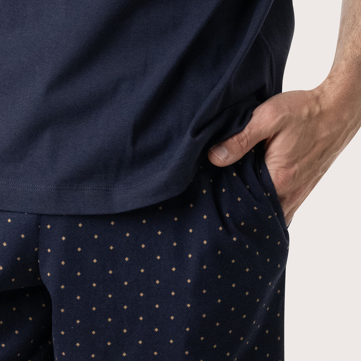 pyjama-court-homme-business-eminence-coton-peign-col-v image 3