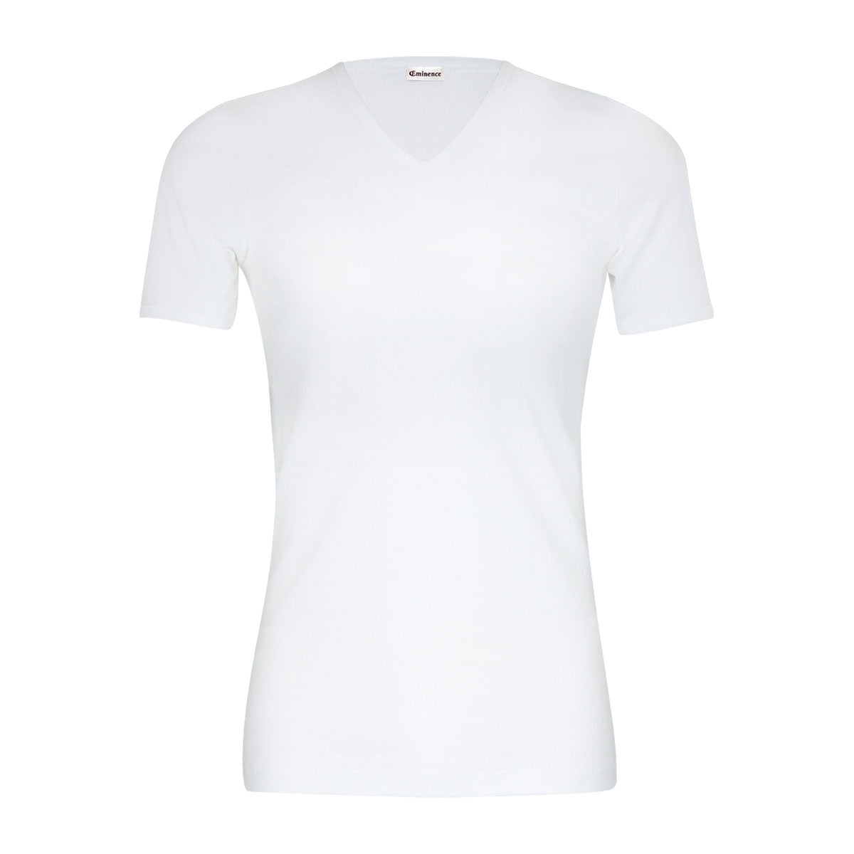 eminence-tee-shirt-col-v-pur-coton-premium-unisexe-blanc image 4