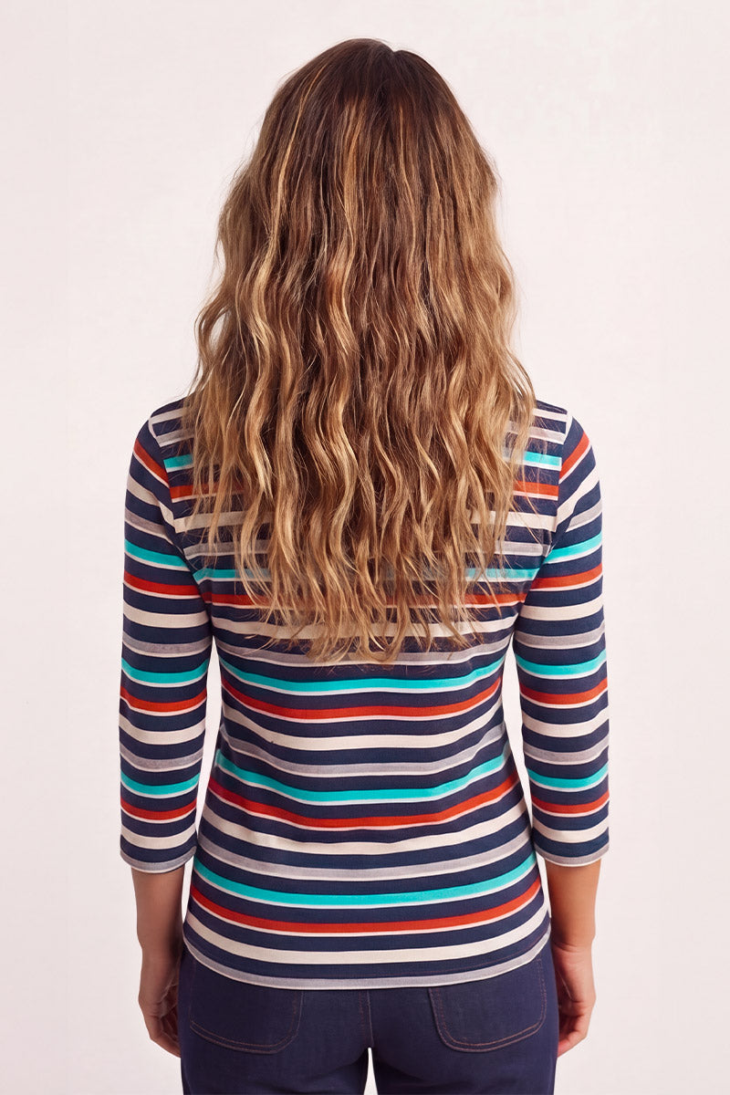 armor-lux-marini-re-femme-manches-3-4-coton-l-ger-2 image 3