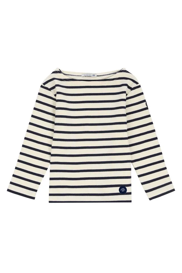 armor-lux-marini-re-loctudy-kids-coton-manches-longues-col-bateau image 1