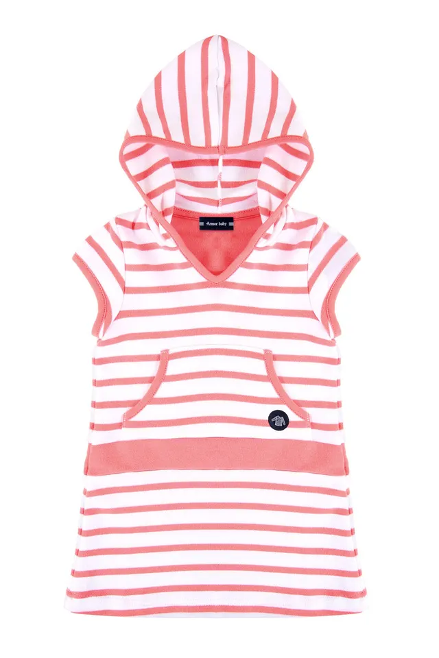 armor-lux-robe-balancelle-baby-capuche-coton-pais image 1