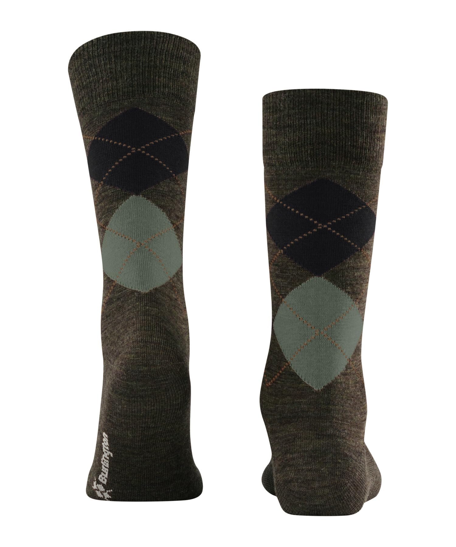 burlington-edinburgh-melange-homme-chaussettes-laine-argyle-vert-jade-cream-7185 image 2