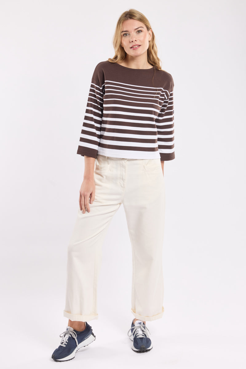 armor-lux-marini-re-manches-3-4-coupe-courte-marini-re-femme-coton image 3