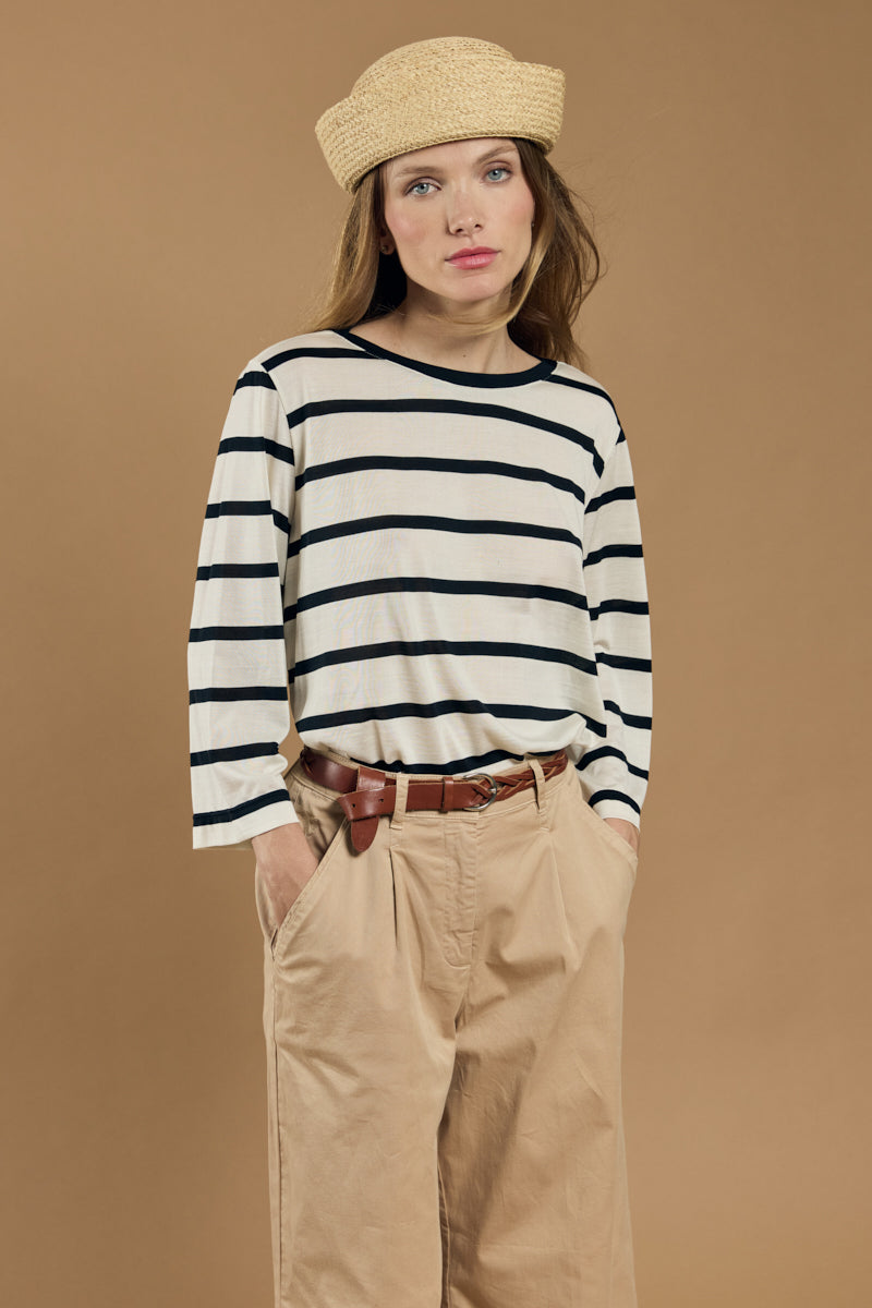 armor-lux-marini-re-soie-femme-manches-longues-col-bateau image 1