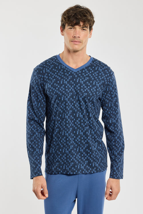 armor-lux-h-ritage-pyjama-v-interlock-coton-homme image 4