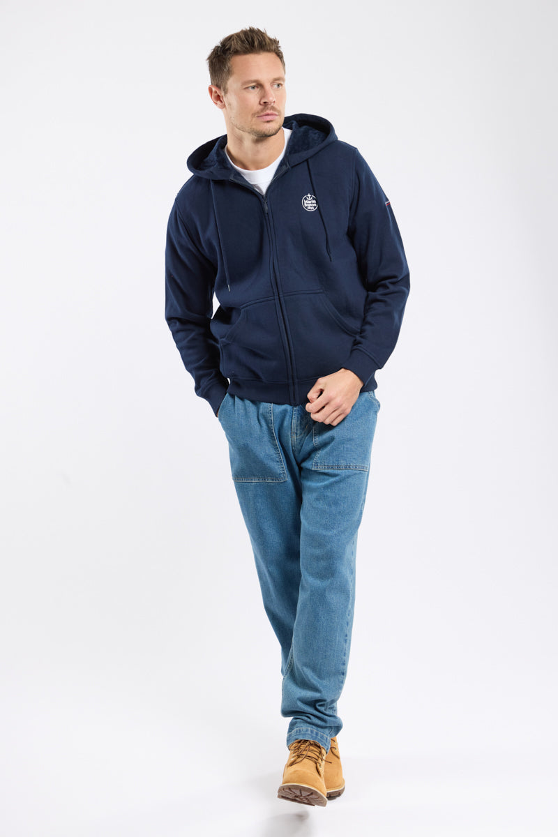 armor-lux-sweat-zipp-capuche-amb-doublure-douce-unisexe image 3