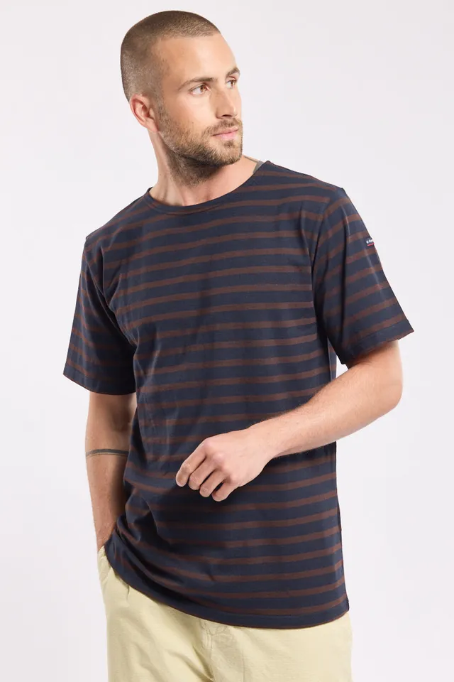 armor-lux-marini-re-manches-courtes-homme-coton-lourd-col-rond image 1