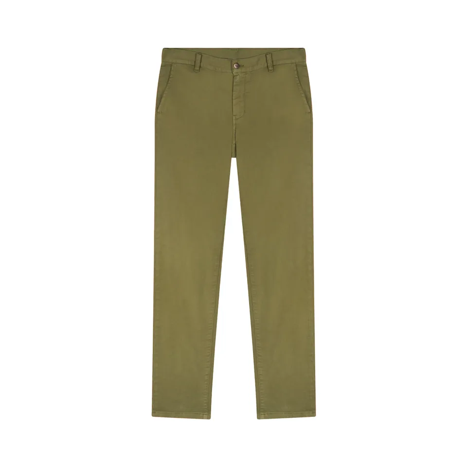 atelier-tuffery-chino-ernest-droit-ajust-kaki-coton-homme image 1