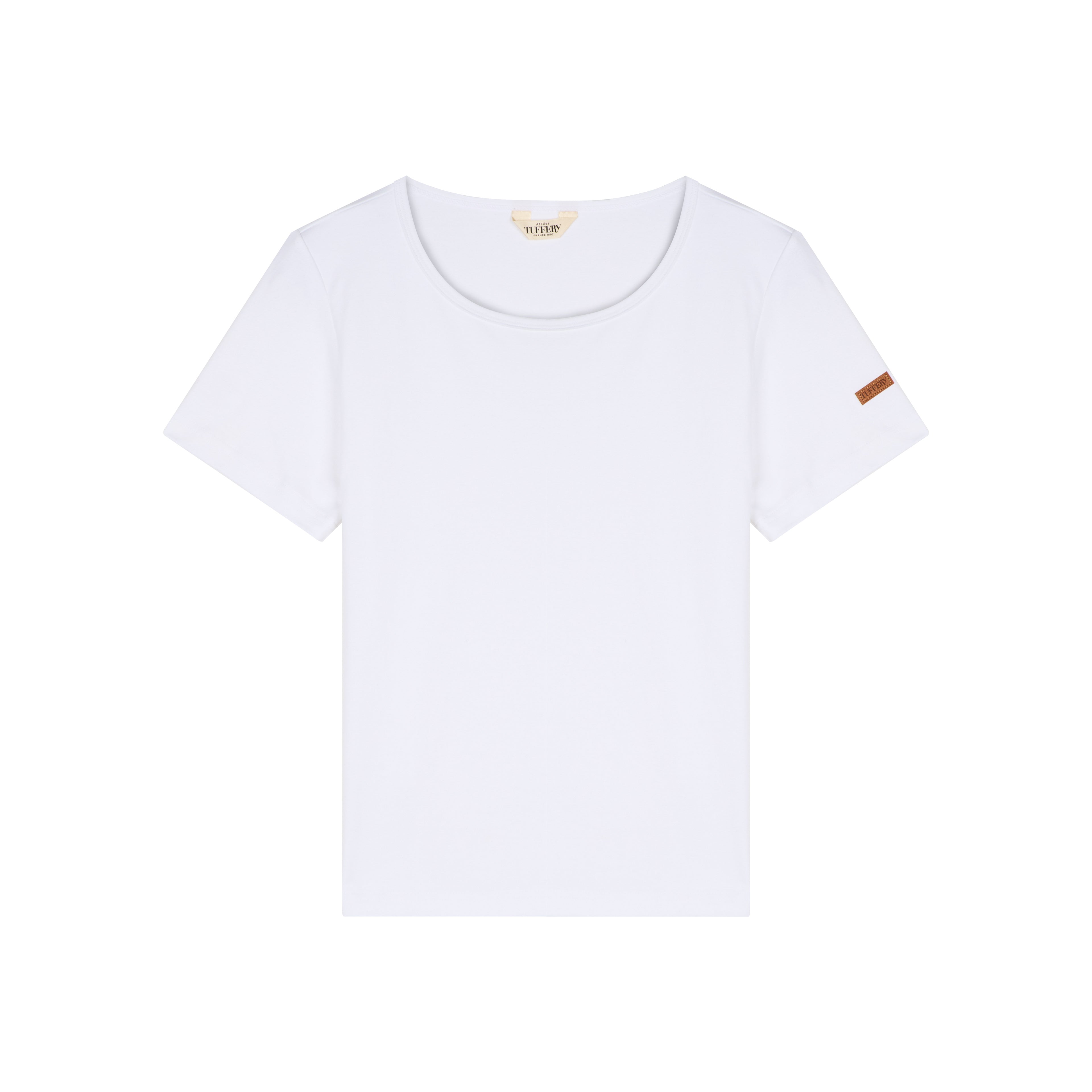 atelier-tuffery-t-shirt-femme-col-rond-blanc-coton-bio image 1