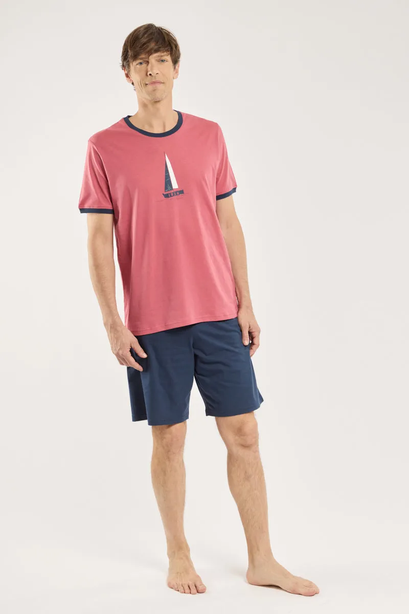 armor-lux-h-ritage-pyjama-short-imprim-homme-coton-l-ger image 1