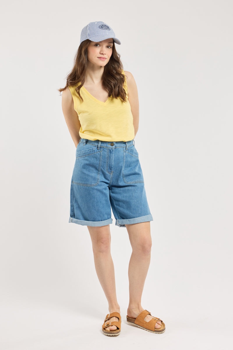 armor-lux-h-ritage-d-bardeur-femme-col-v-en-coton-flamm image 3