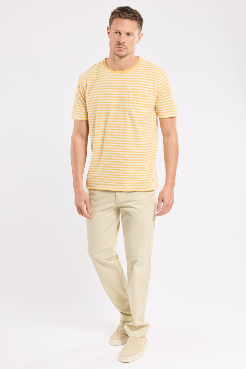 armor-lux-t-shirt-ray-homme-coton-et-lin-avec-poche image 3