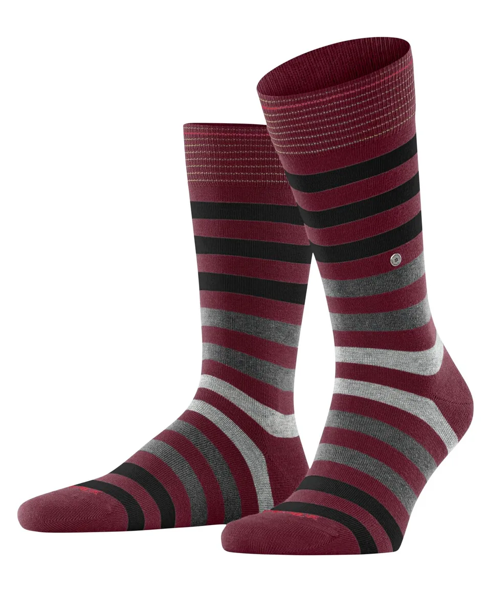 burlington-blackpool-homme-chaussettes-coton-argyle-rouge-wine-8010-40-46 image 1