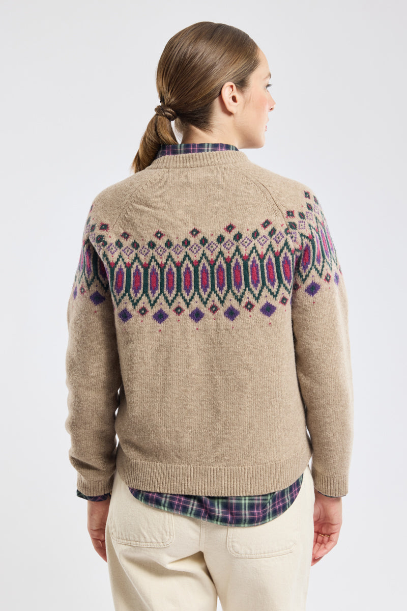 armor-lux-pull-jacquard-heritage-laine-femme-col-rond image 4