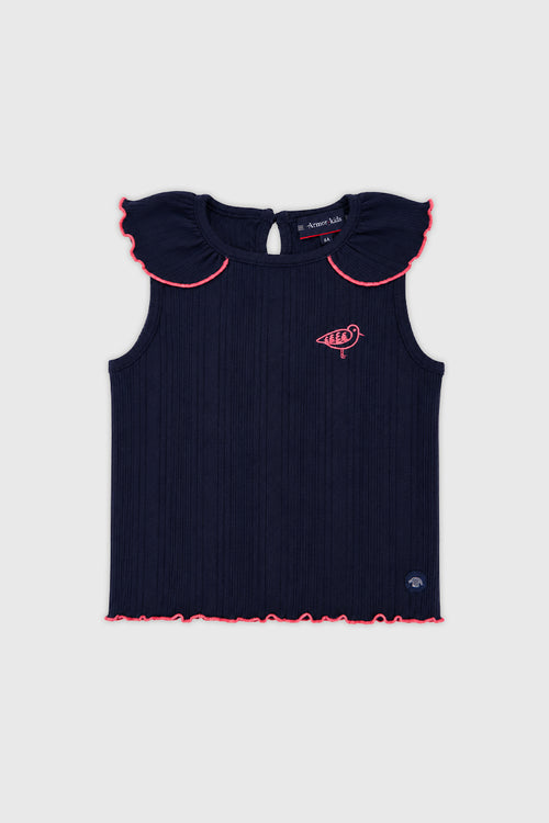 armor-lux-top-enfant-sans-manches-volants-coton-modal image 2