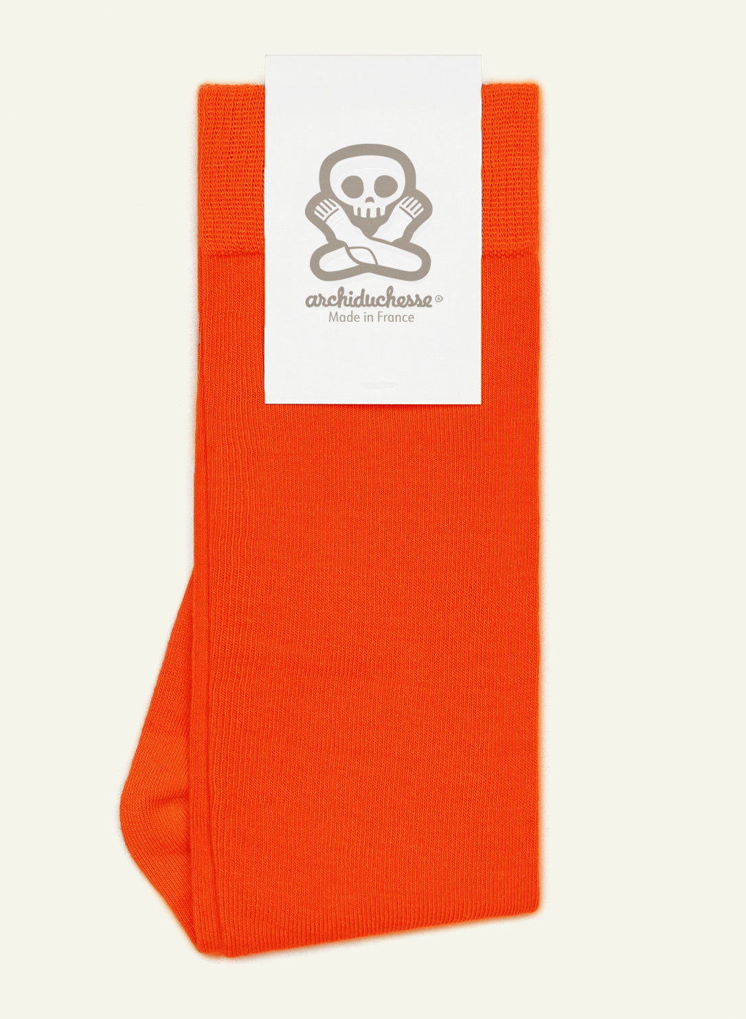 archiduchesse-de-ville-orange-citrouille-chaussettes-mi-mollet image 5