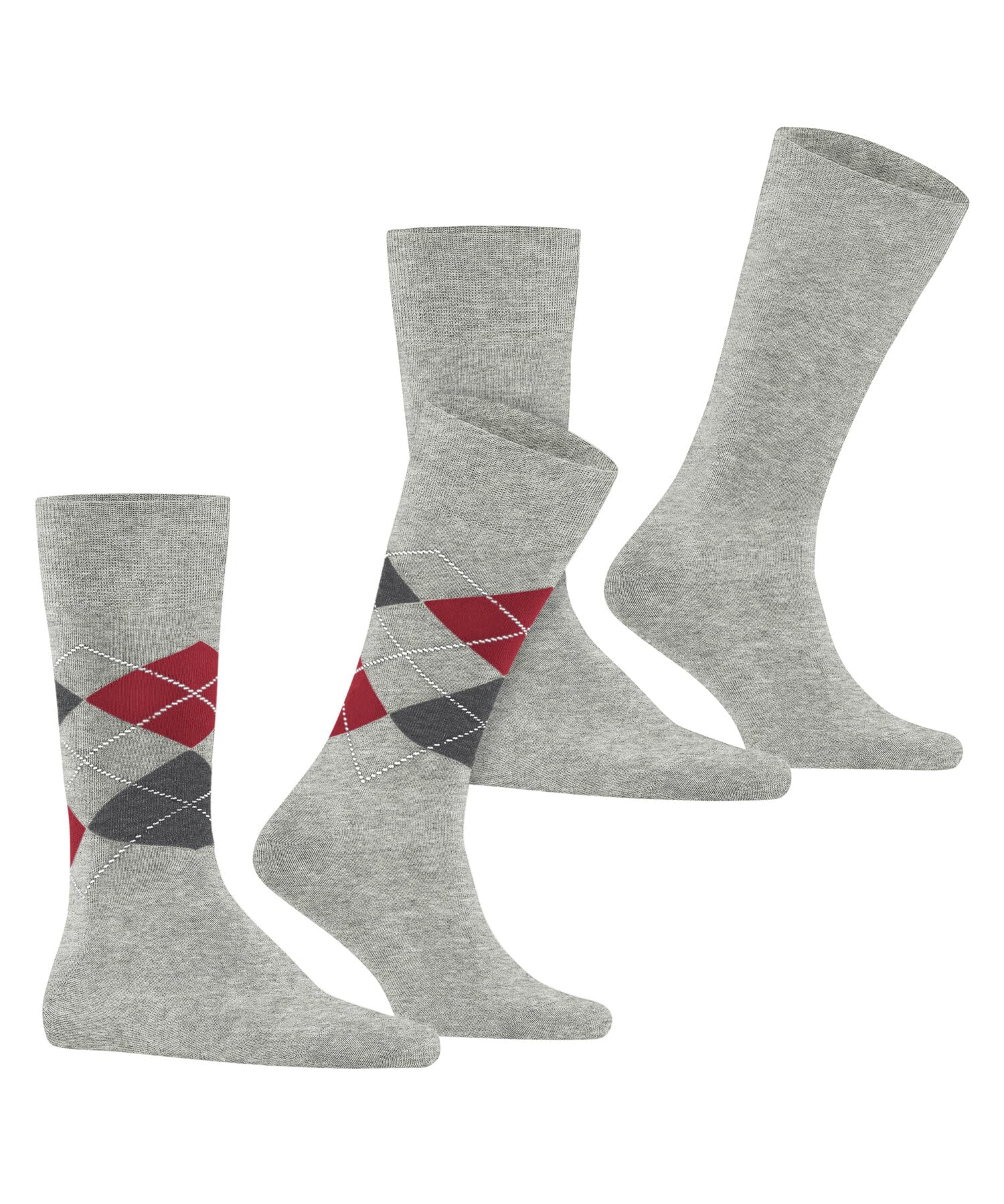 chaussettes-burlington-everyday-argyle-mix-lot-de-2-paires-coton-gris-light-heat image 4