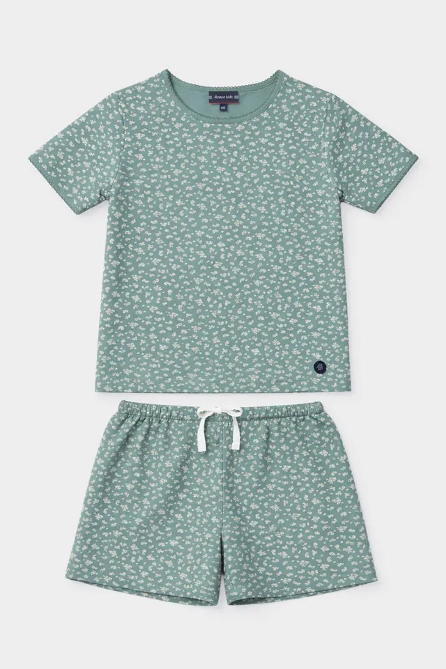 armor-lux-pyjama-short-kids-fleurs-coton-l-ger image 1