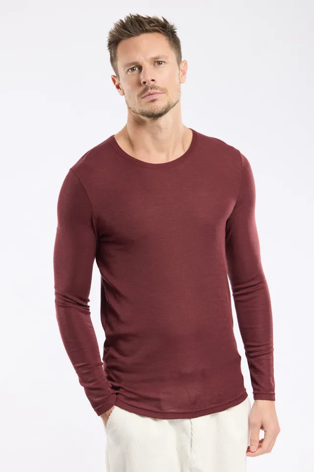 armor-lux-t-shirt-manches-longues-homme-laine-et-soie image 1
