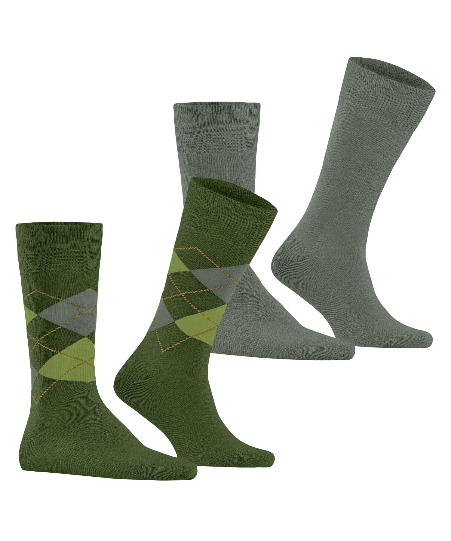 burlington-everyday-argyle-mix-multipack-chaussettes-homme-coton-vert-fir-green- image 4