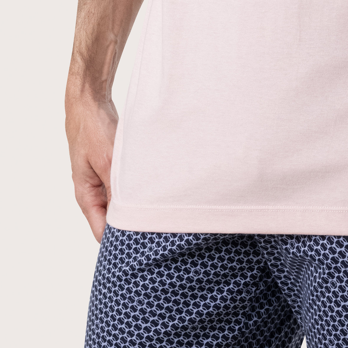 eminence-pyjama-court-homme-smileyworld-bleu-lavande-marine image 3