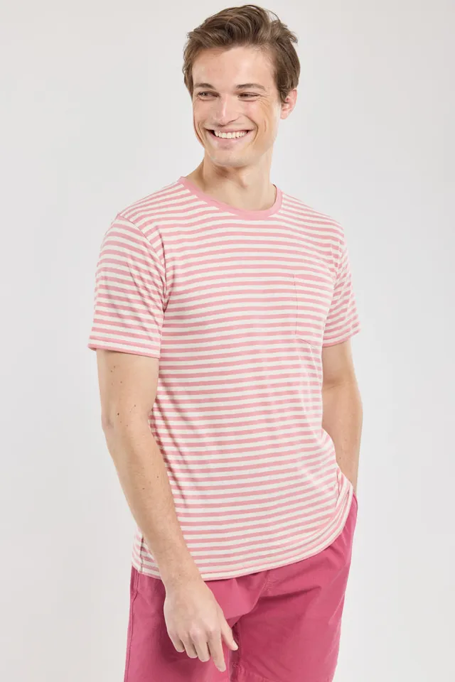 armor-lux-t-shirt-homme-ray-coton-lin-poche-poitrine image 1