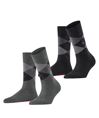 burlington-everyday-argyle-chaussettes-femme-coton-gris-x2-paires-36-41 image 7