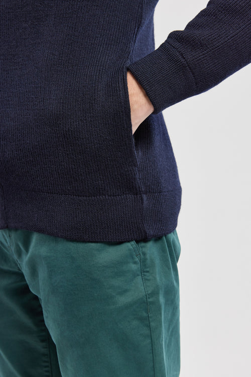 armor-lux-gilet-cardigan-full-zip-homme-100-laine-col-montant image 5
