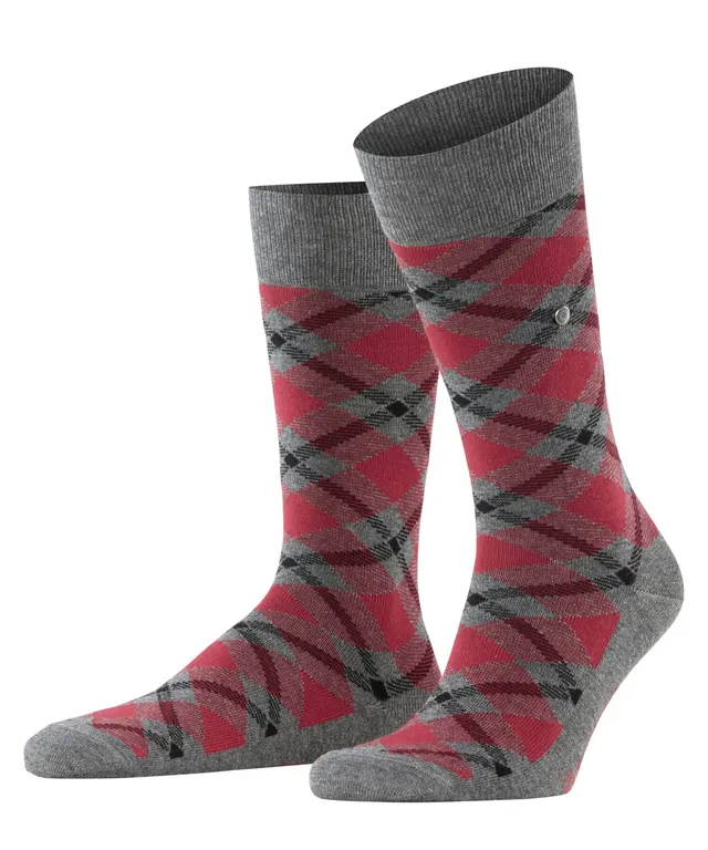 burlington-tartan-chaussettes-homme-coton-gris-carbon-m-lange-40-46 image 1
