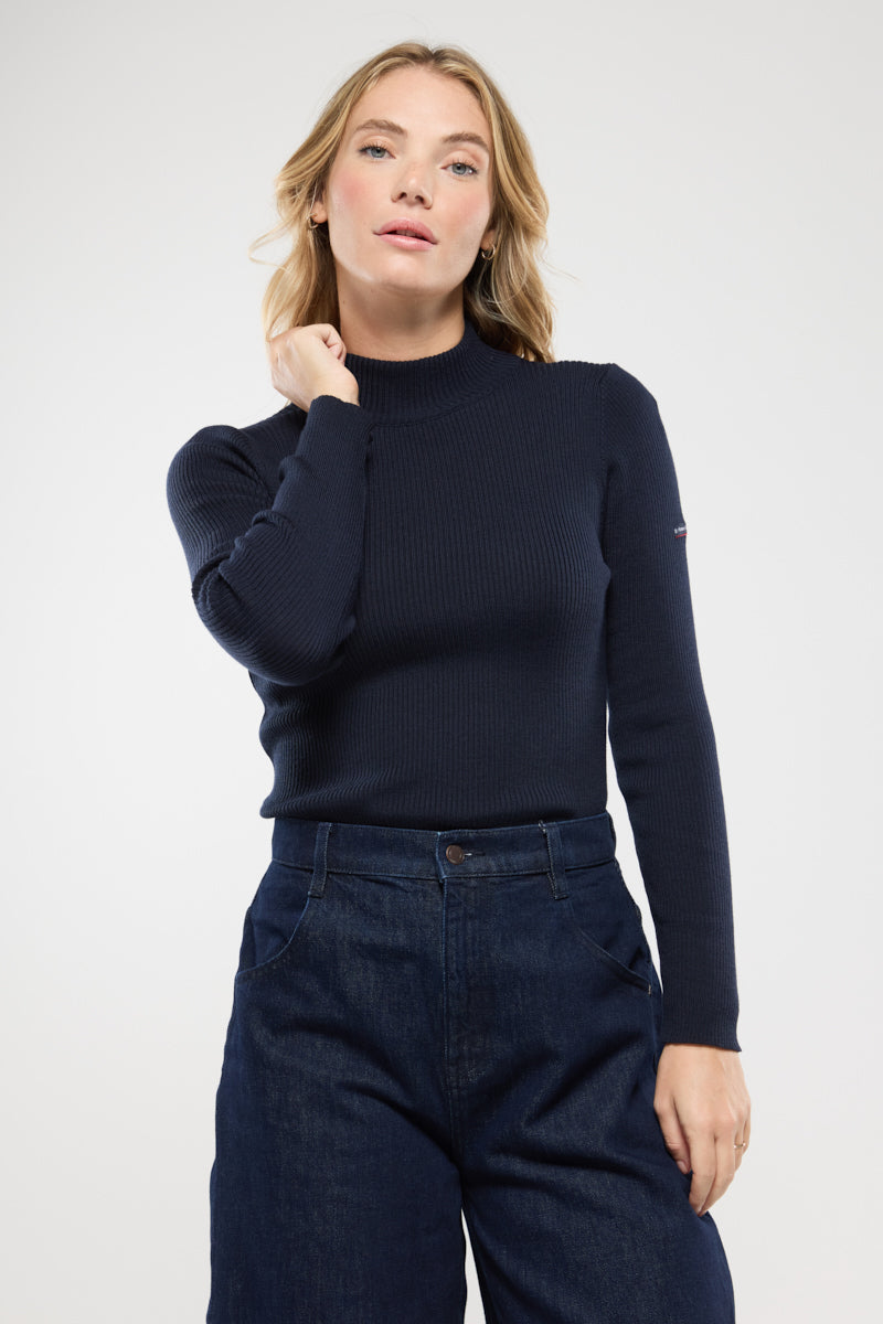 armor-lux-pull-combourg-femme-col-montant-100-laine-m-rinos image 5