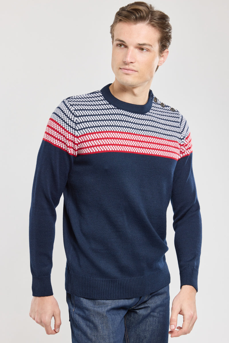 armor-lux-pull-marin-cordage-deauville-homme-laine-et-acrylique image 1