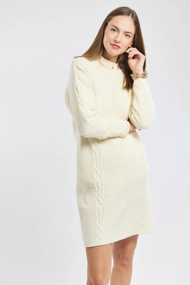 armor-lux-robe-pull-femme-laine-torsades-irlandaises image 1