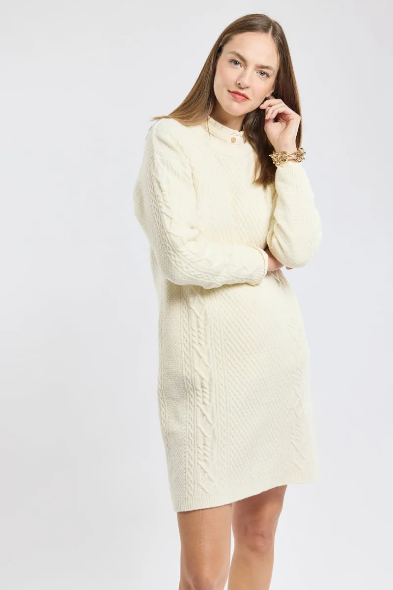 armor-lux-robe-pull-femme-laine-torsades-irlandaises image 1