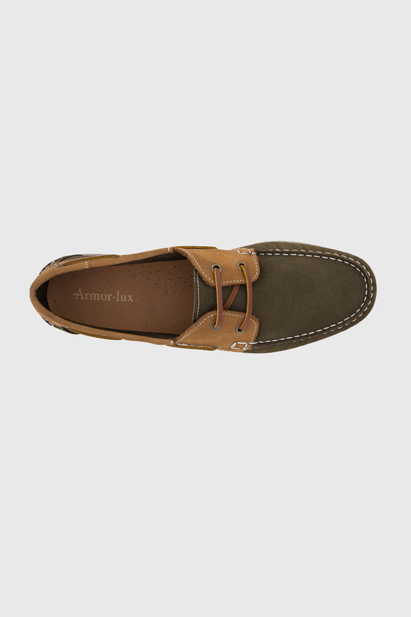 armor-lux-chaussures-bateau-fr-hel-kaki-cuir-su-d-homme image 2