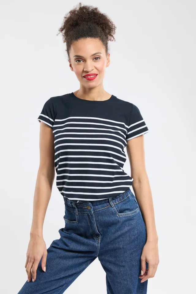 armor-lux-marini-re-etel-femme-coton-l-ger-manches-courtes-2 image 1
