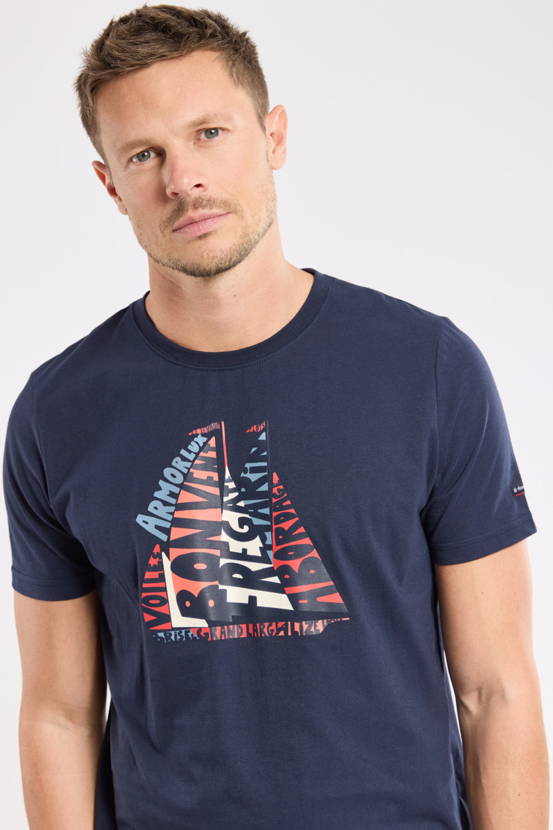 armor-lux-t-shirt-h-ritage-homme-coton-l-ger-voiliers image 2