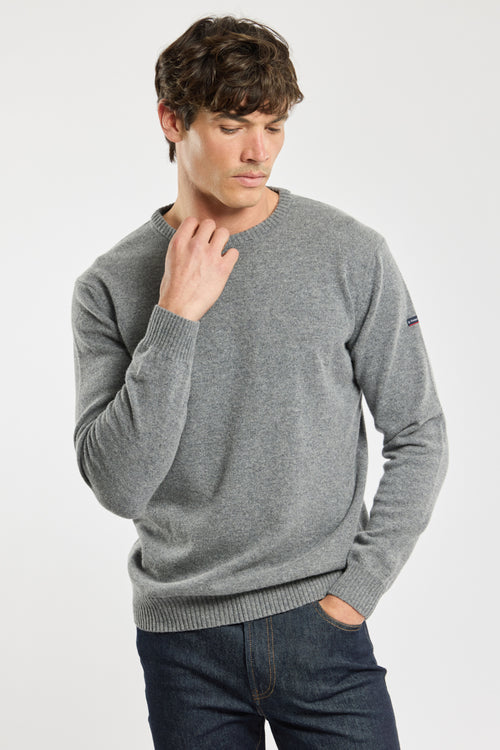 armor-lux-pull-homme-col-rond-100-laine-uni image 5