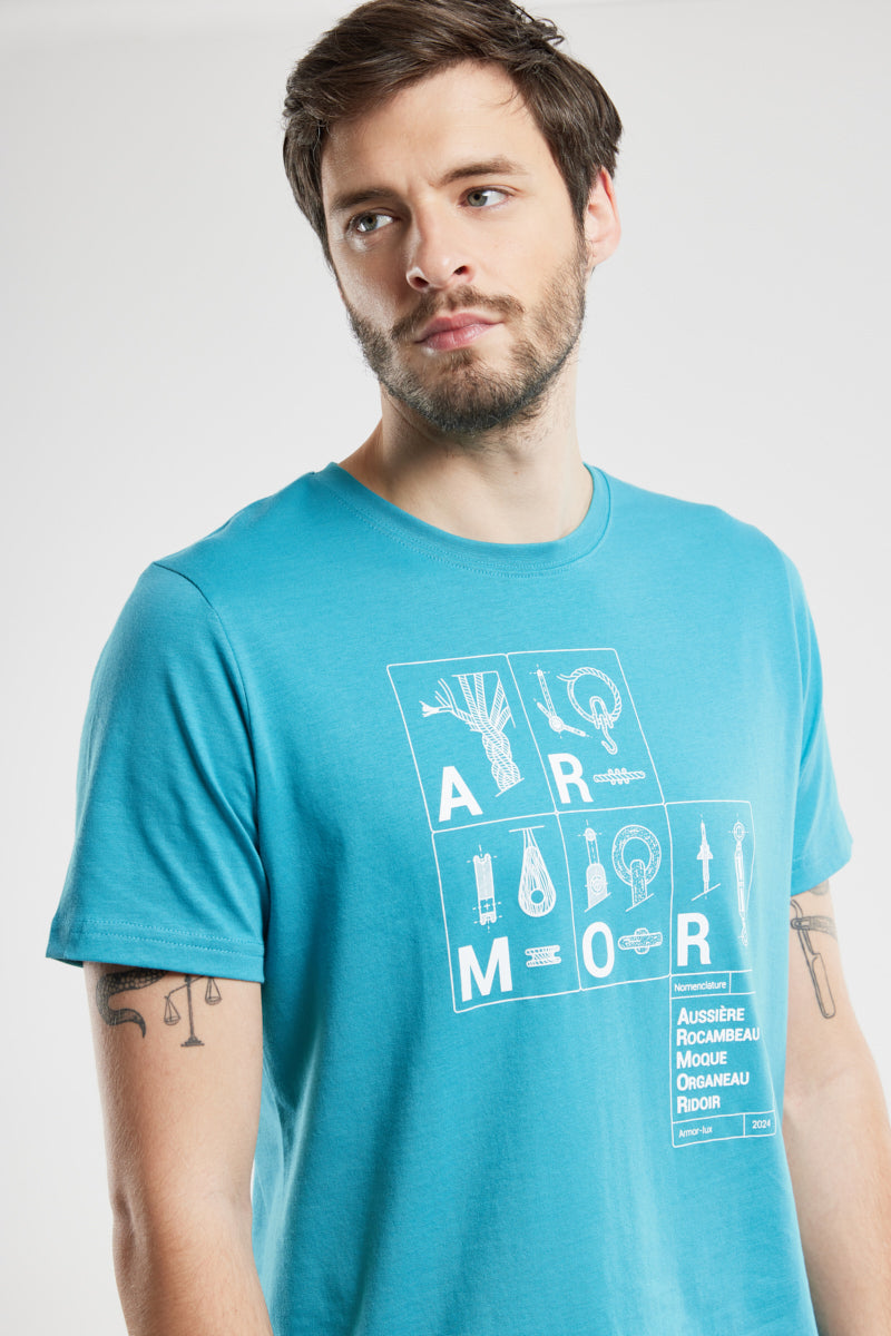armor-lux-armor-t-shirt-homme-en-coton-l-ger-s-rigraphi image 1