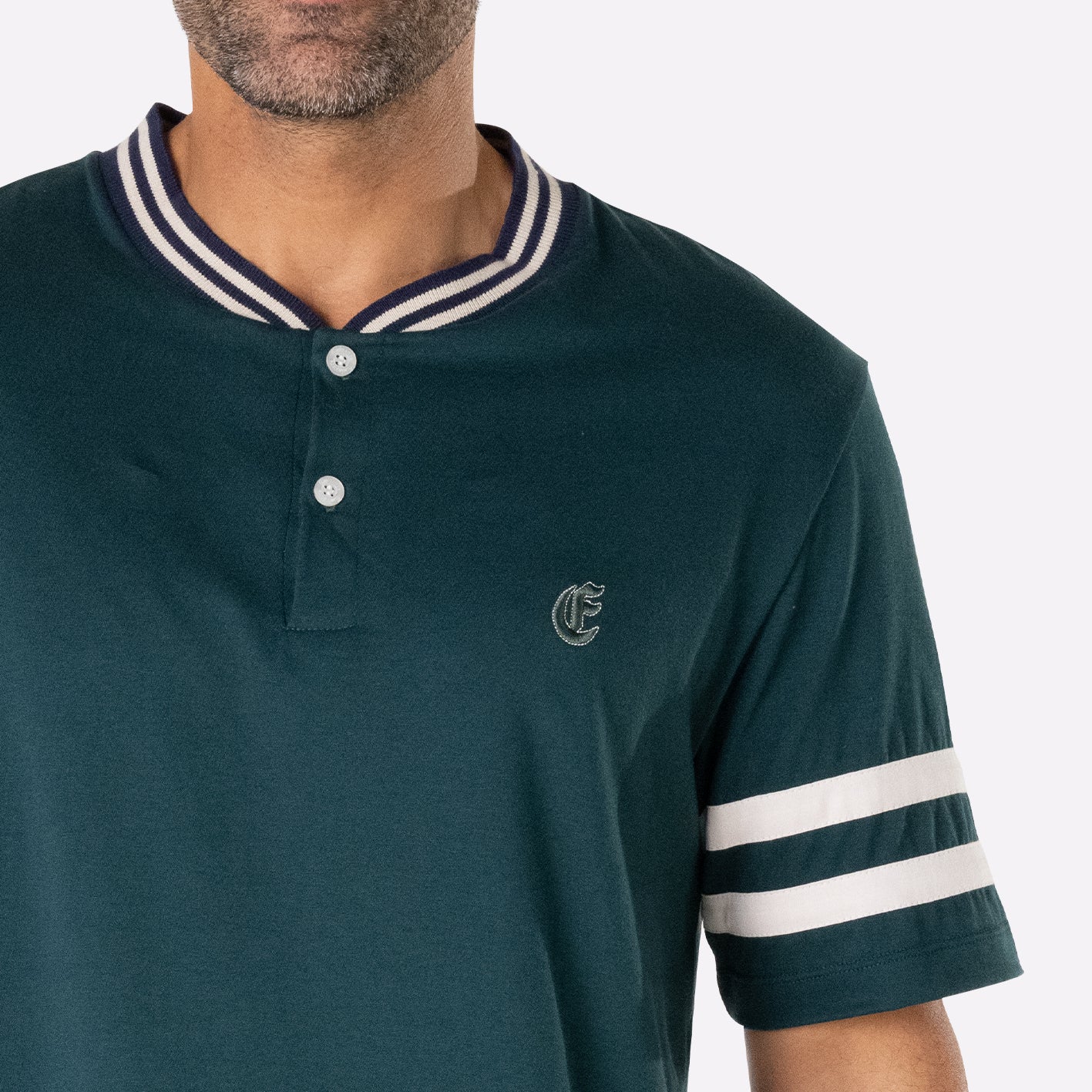 eminence-pyjama-court-club-jersey-coton-vert-marine-homme image 2