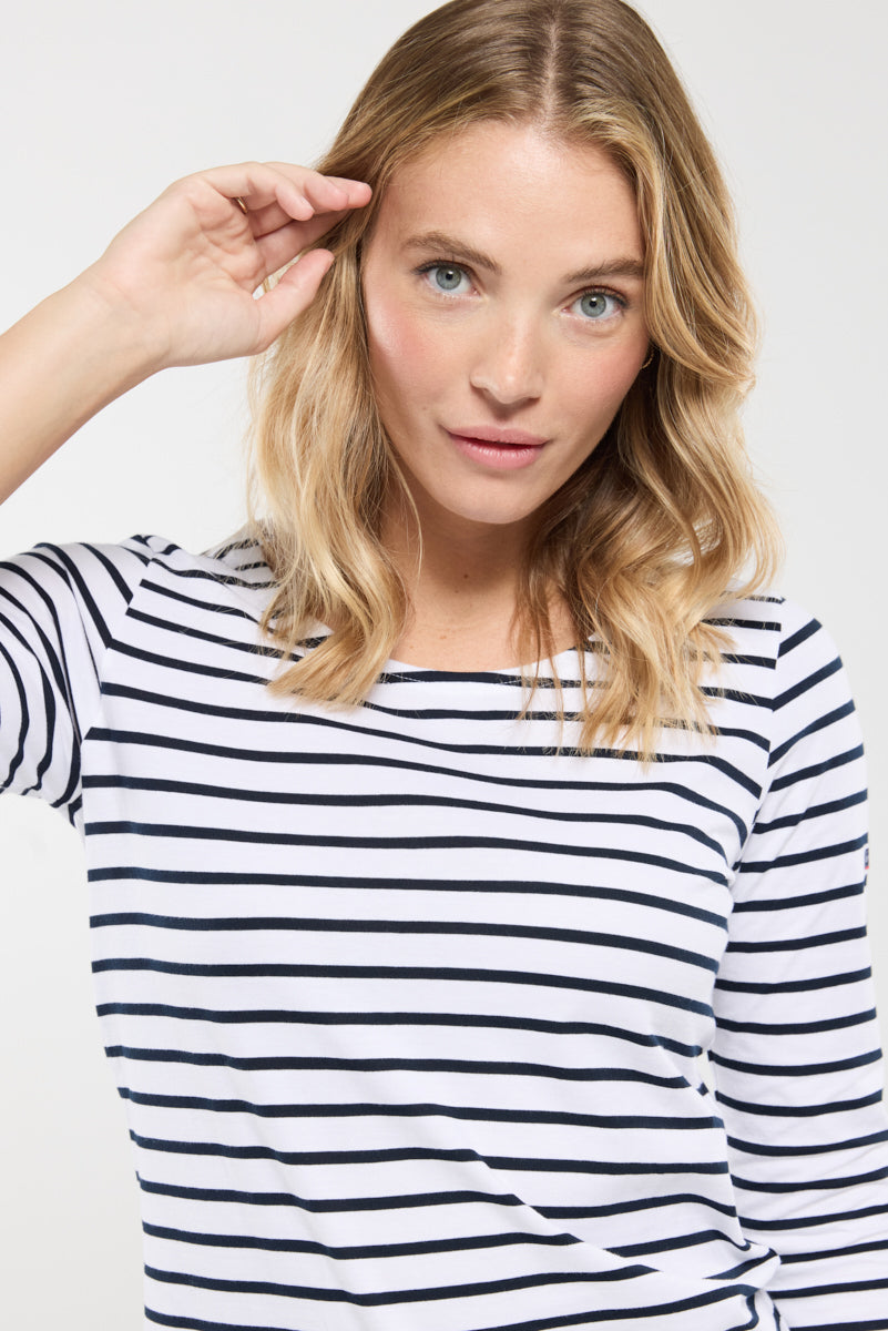 armor-lux-marini-re-femme-manches-3-4-coton-l-ger-3 image 2