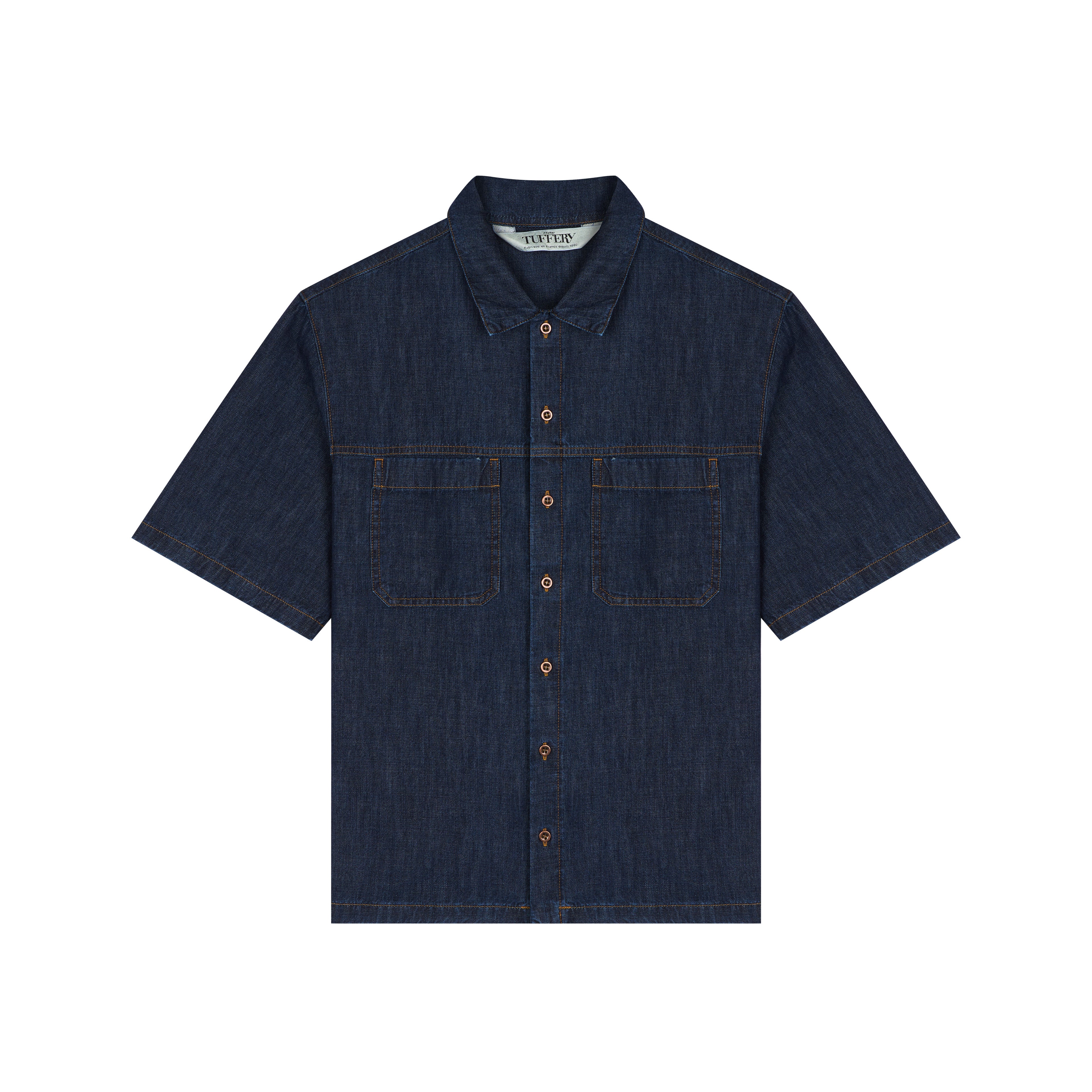 atelier-tuffery-chemisette-homme-mont-loz-re-denim-stonewashed-coupe-droite image 1