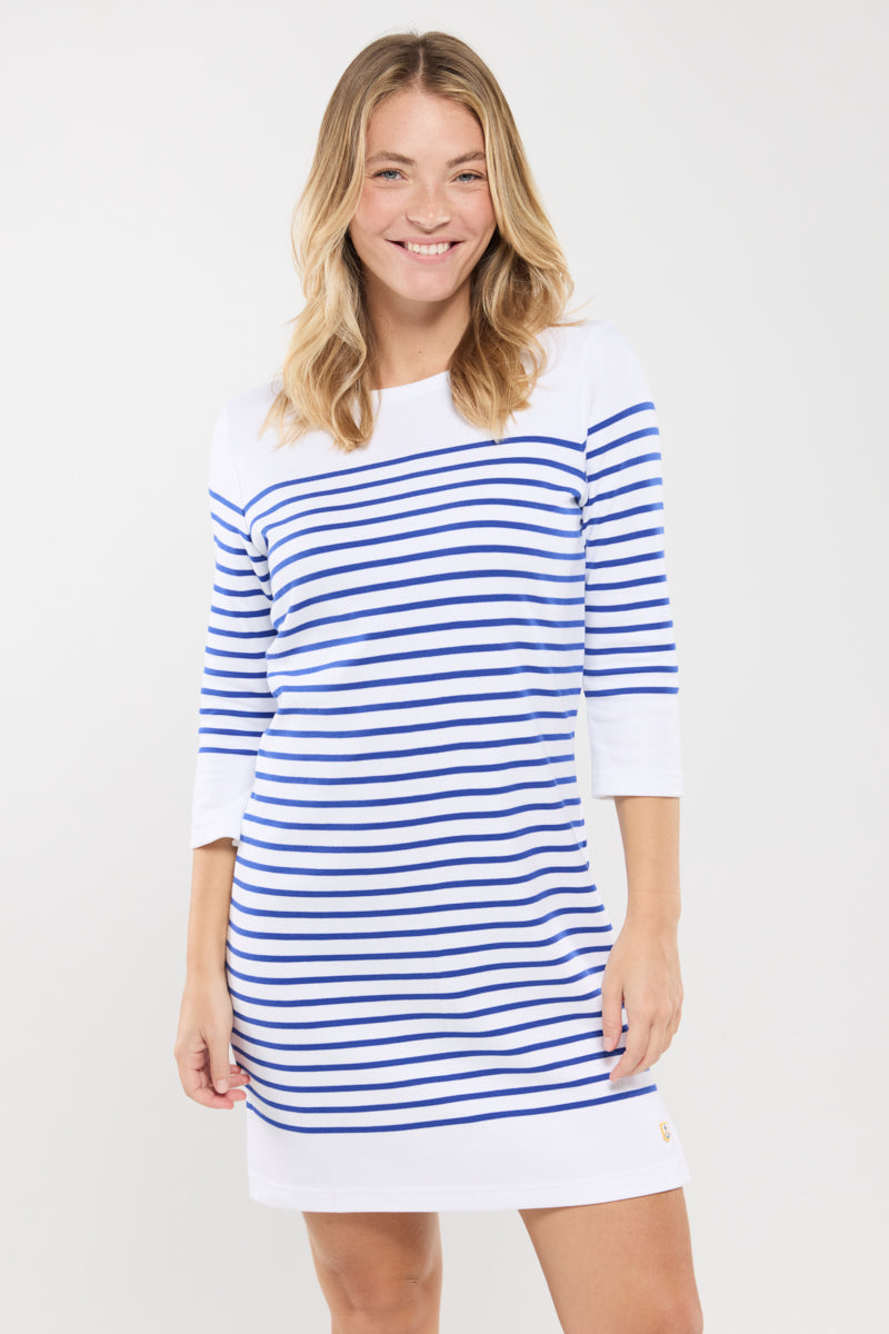 armor-lux-robe-ile-tudy-femme-coton-pais-manches-3-4 image 3
