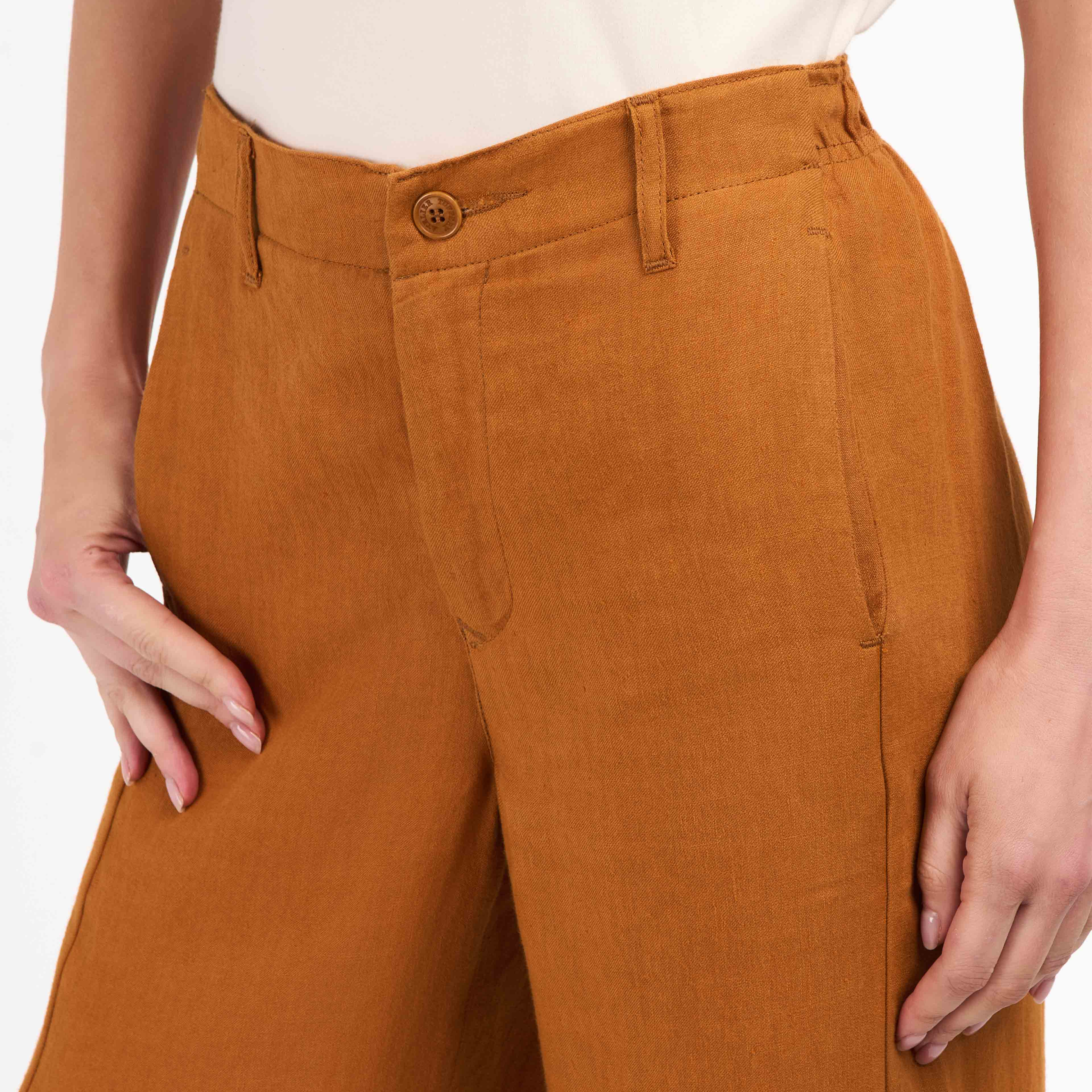 atelier-tuffery-lise-pantalon-femme-large-rouille-en-lin image 6
