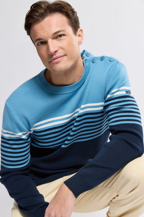 armor-lux-pull-marin-homme-ray-haut-coton-groix image 7